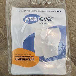 Wearever Men's Maximum Absorbent Boxer Brief 20 oz. White Size 1X (42-44) HDM500